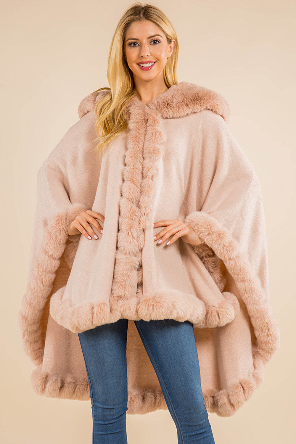 Luella Faux Fur Cape