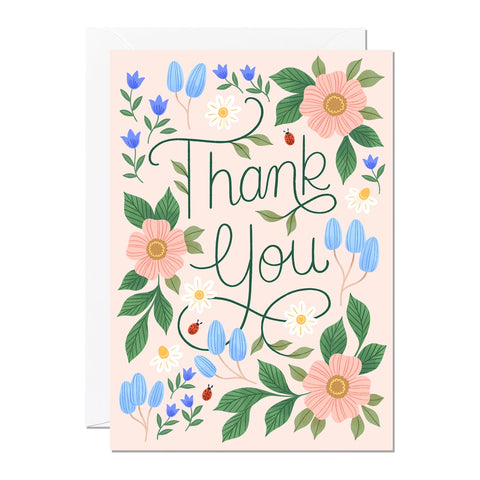 Welcome Sweet Baby Girl Greenery Card