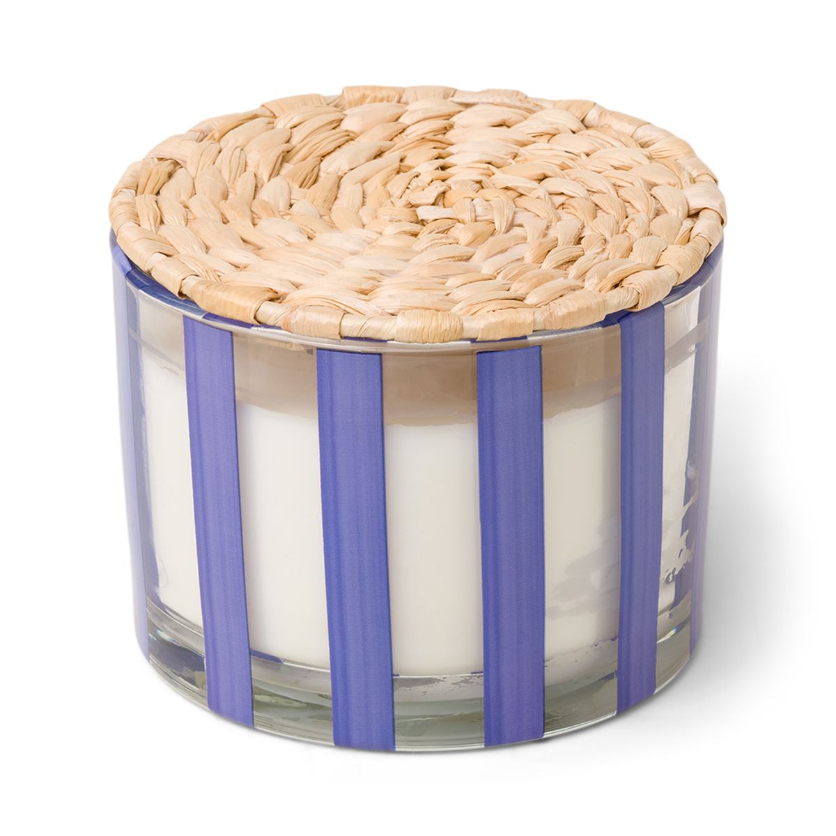 Al Fresco Blue Striped Candle - Rosemary + Sea Salt