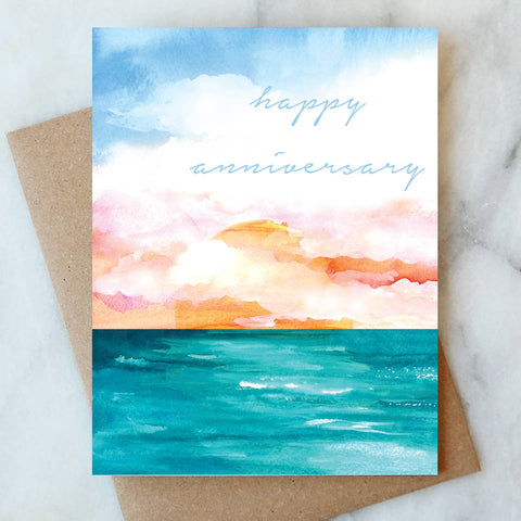 Welcome Sweet Baby Girl Greenery Card