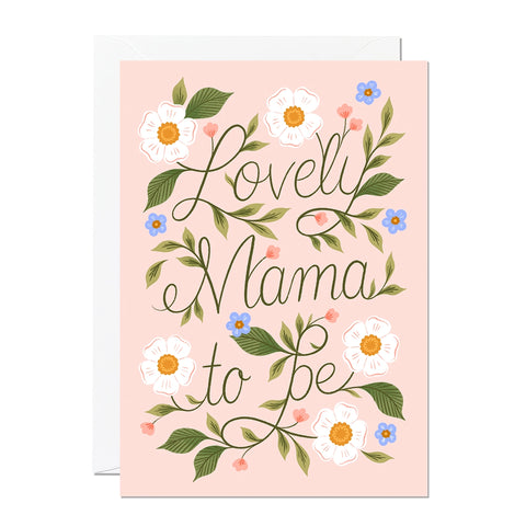 Welcome Sweet Baby Girl Greenery Card
