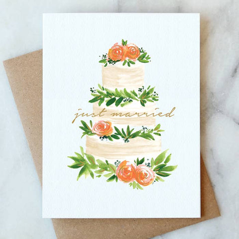 Welcome Sweet Baby Girl Greenery Card