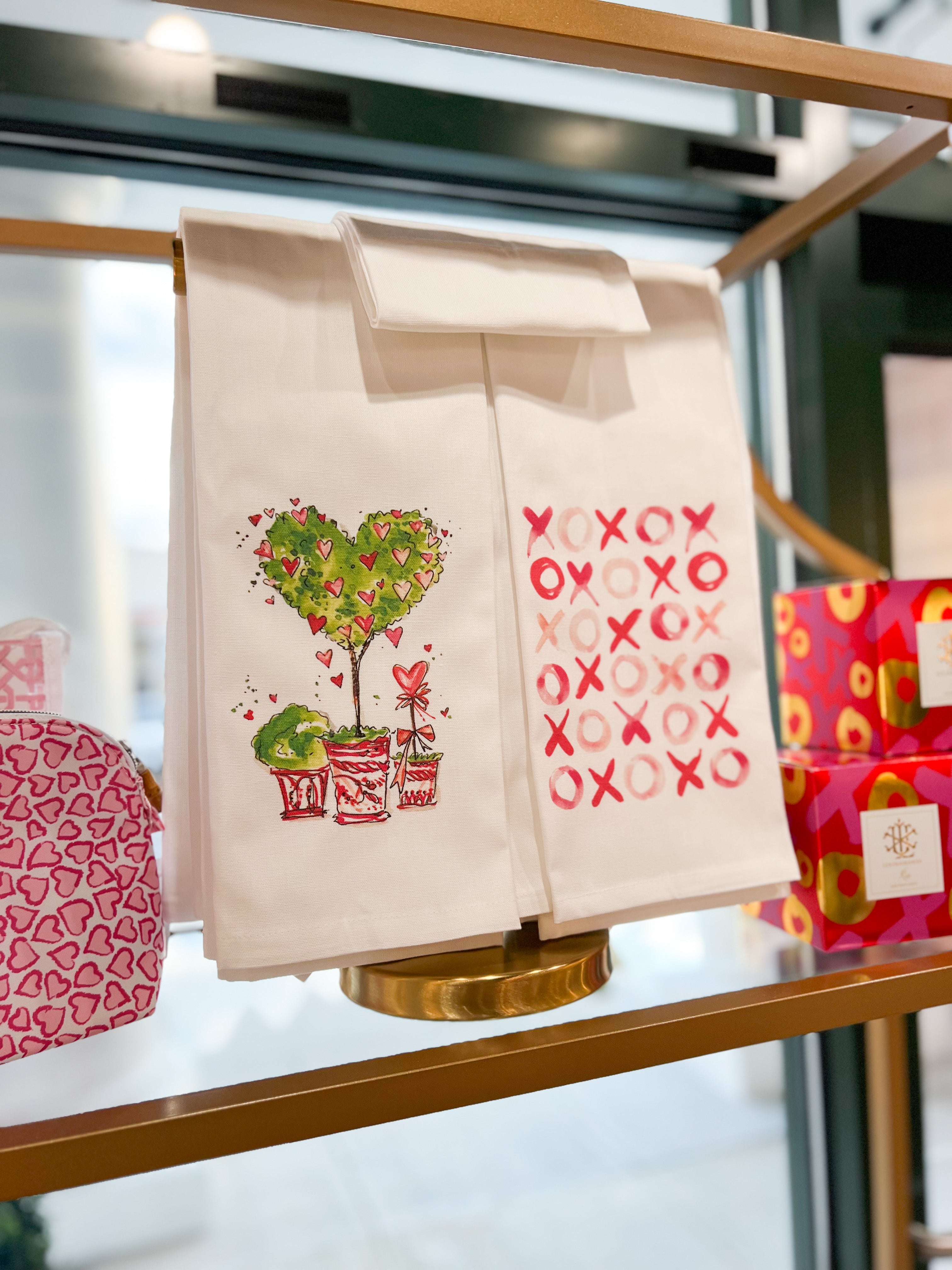 Heart Topiary Trio Kitchen Towel