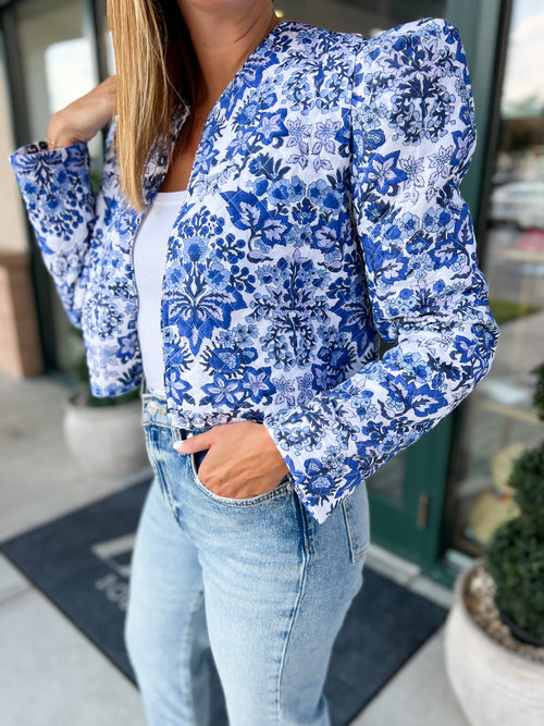 Claire Jacket in Bright Royal