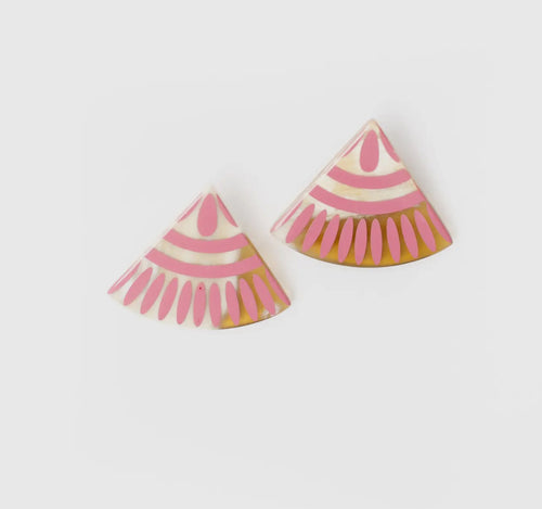 Pink Tile Earrings