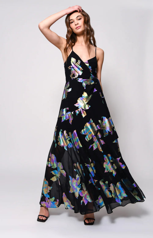 Alden Iridescent Wrap Maxi