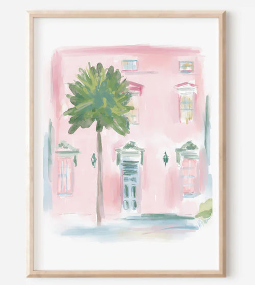 Coastal Pink Mills Art Print - 11x14