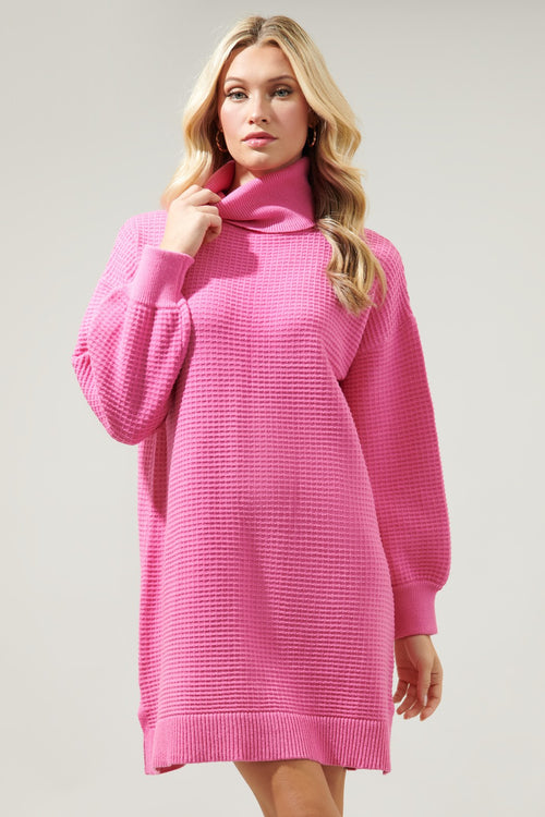 Yawnee Waffle Sweater Dress - Two Colors