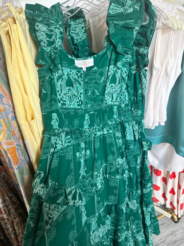 Paisley Flounce Dress