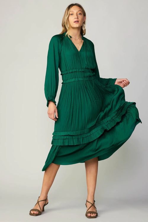 Leia Pleated Midi Dress