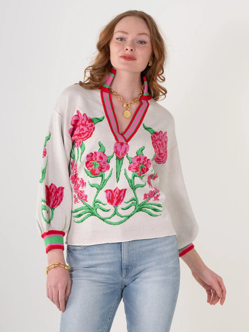 Lollie Sweater in Garden Cheetah