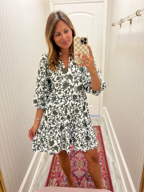 Tory Dress in  Green Ivy