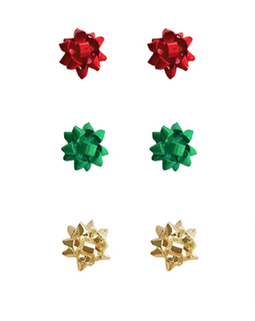 Christmas Bow Studs