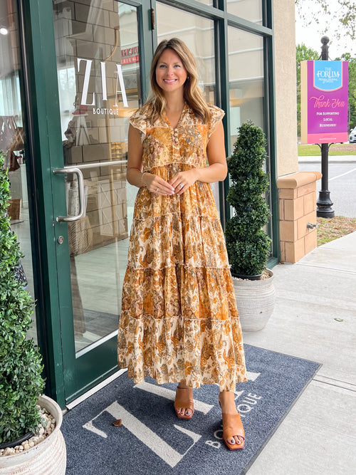 Louisa Midi in Fall Floral