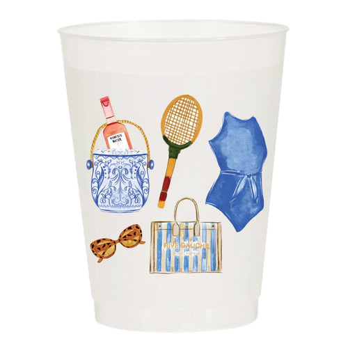 Hampton Blues Frosted Cups