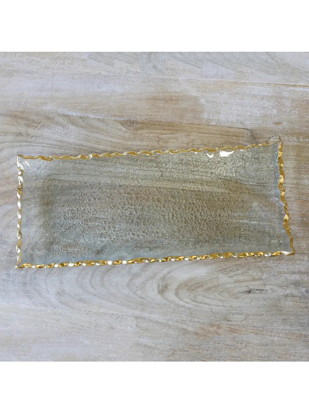 Clear Gold Rectangle platter