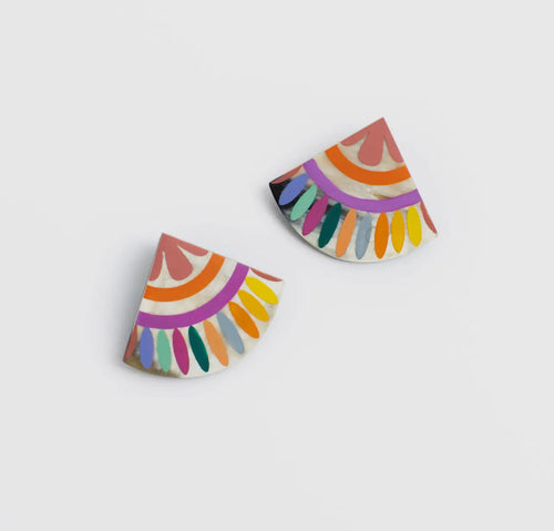 Rainbow Tile Earrings