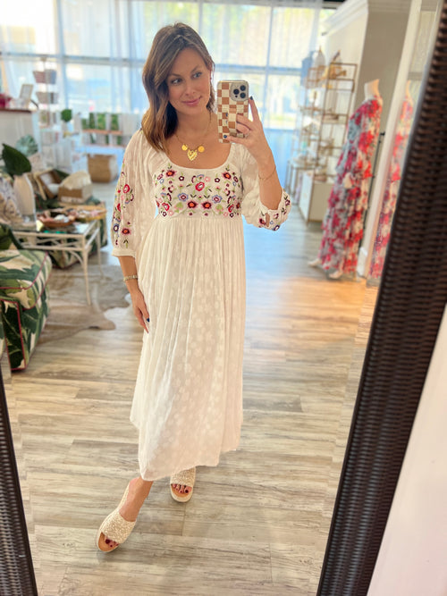 Claire Embroidered Maxi