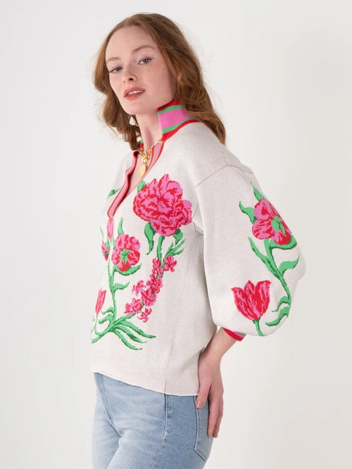 Lollie Sweater in Garden Cheetah