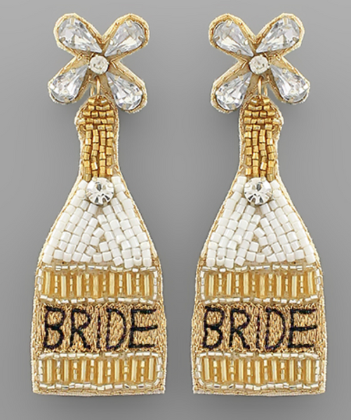 Bride Champagne Earrings