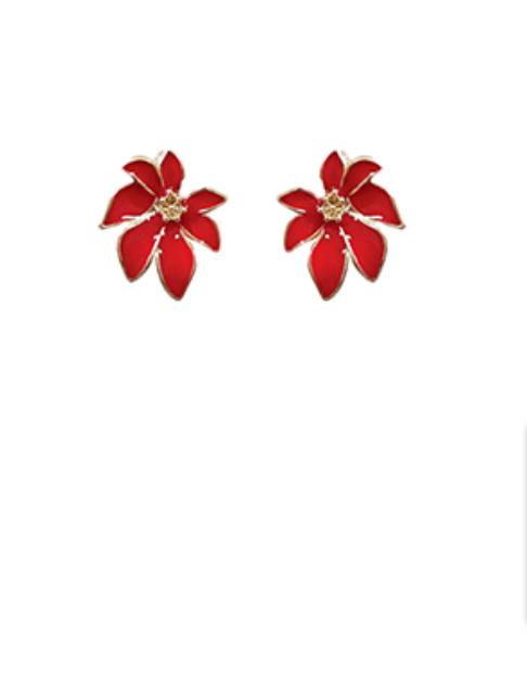 Poinsettia Mini Earrings