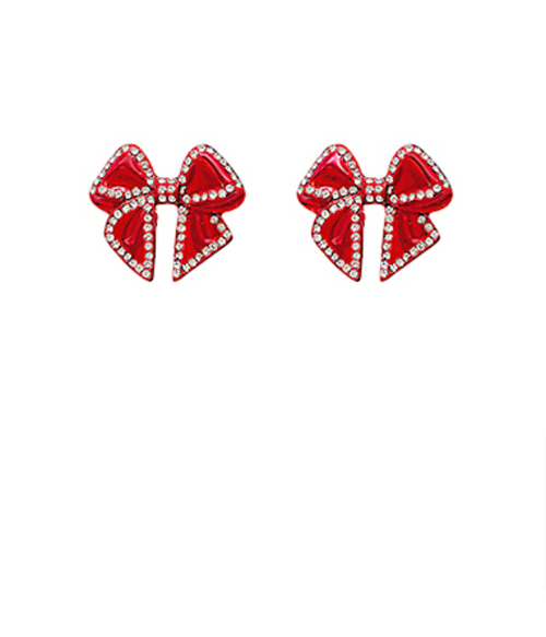 Christmas Ribbon Studs