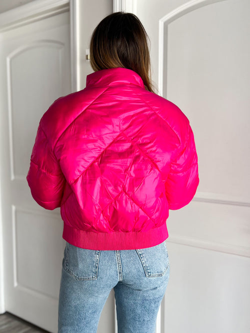 Bubblegum Puffer Coat