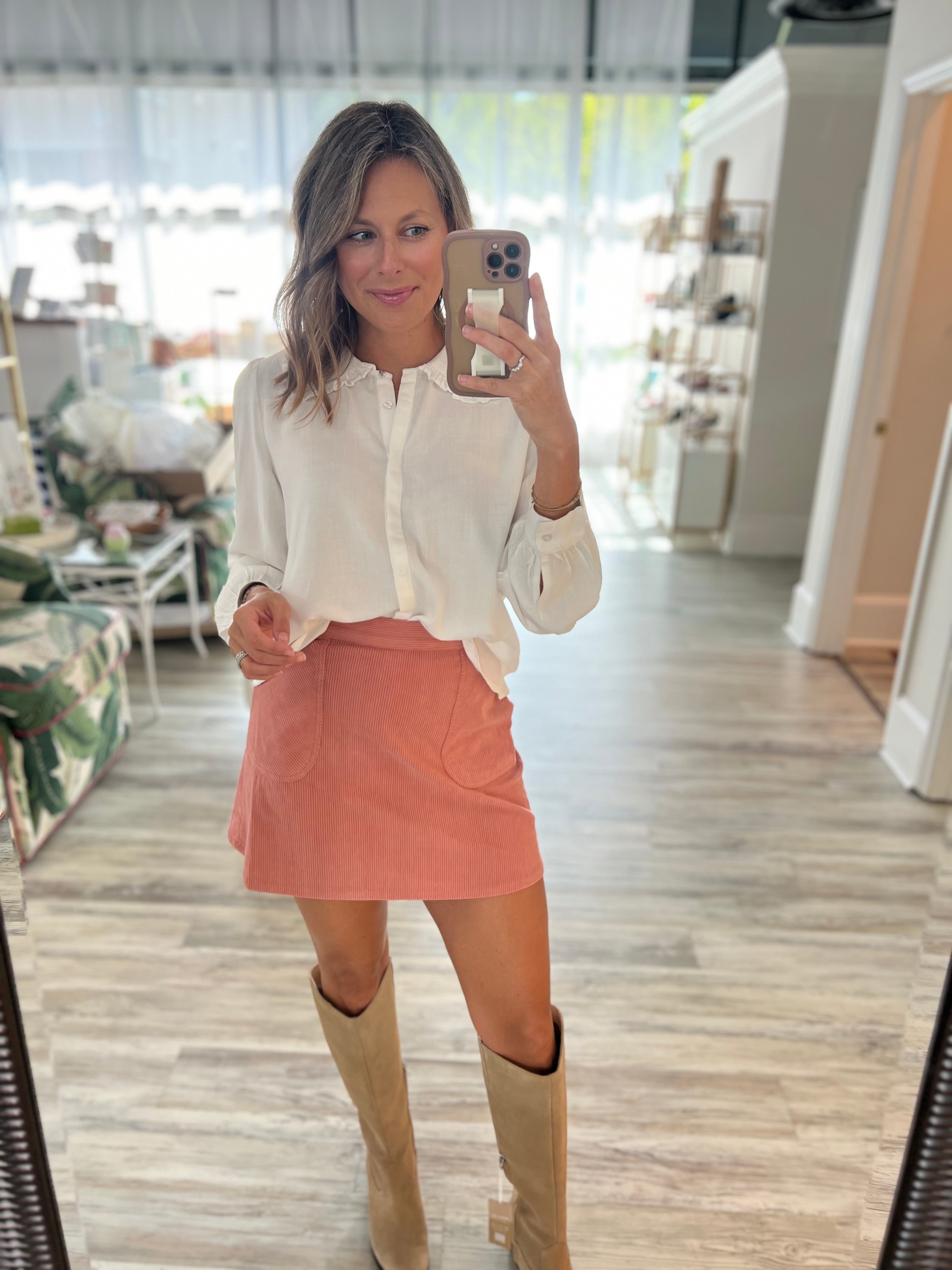 stina ♡ Dahlia white wrap skirt / short Eyelet Zita Short Skirt - Off White
