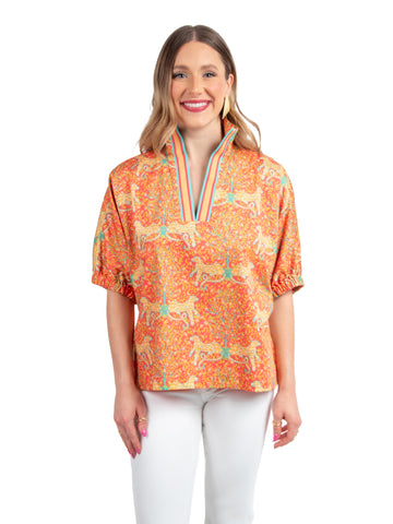 Posey Top in Deco Palm