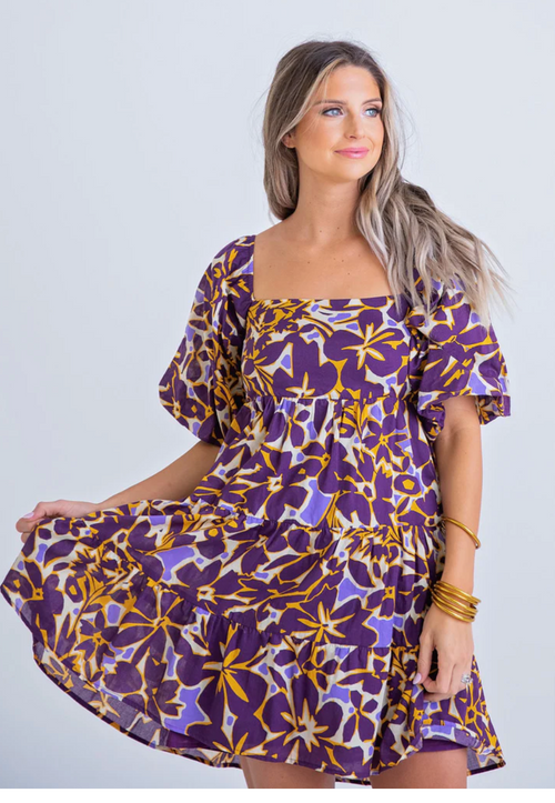 Violet Bouquet Dress