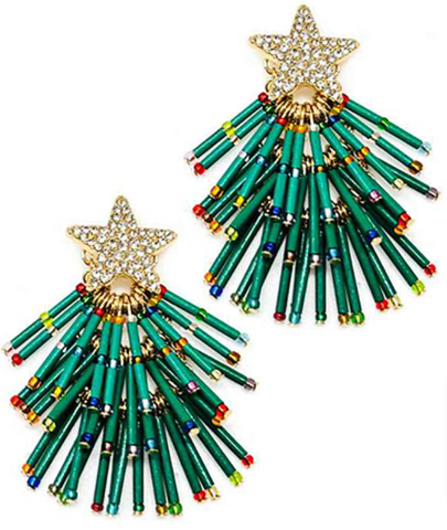Magenta Rainbow Cabana Earrings