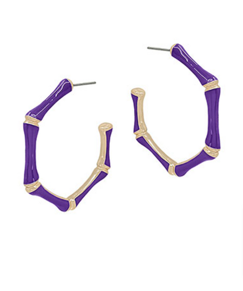 Large Epoxy Bamboo Earrings