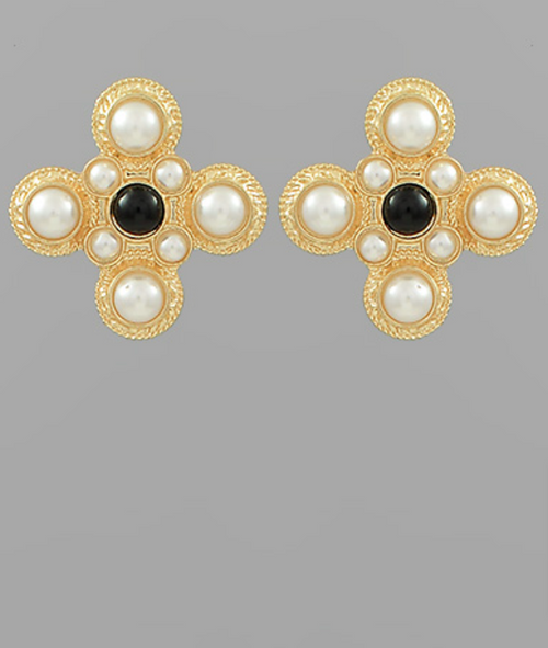 Pearl and Clover Earrings