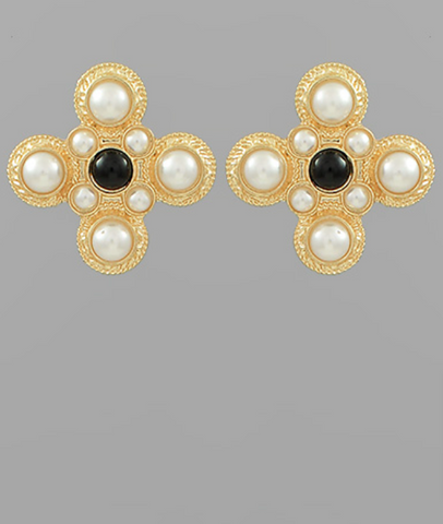 CHANEL Faux & Freshwater Pearls Multi Pearl On Earrings - Bellisa