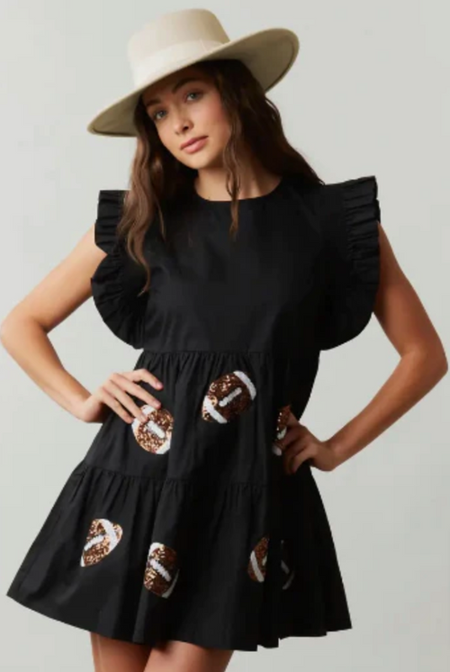 Ruffle Sequin Football Dress