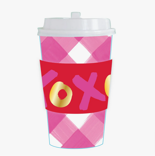 Xoxo Pink Gingham Cup