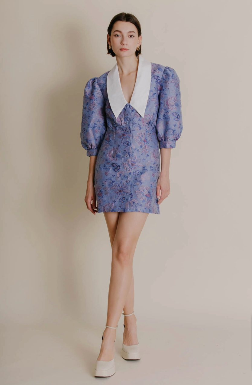 Jacquard Collar Dress