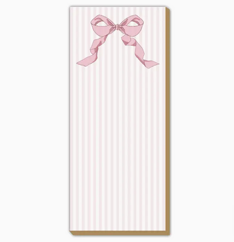 French Blue Bow Skinny Notepad