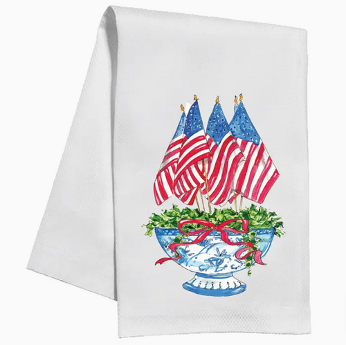 Flags in Chinoiserie Planter Kitchen Towel