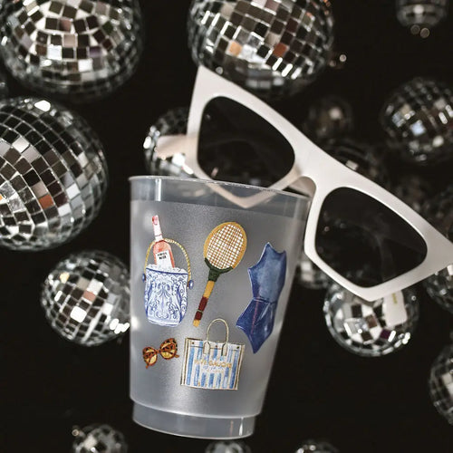 Hampton Blues Frosted Cups