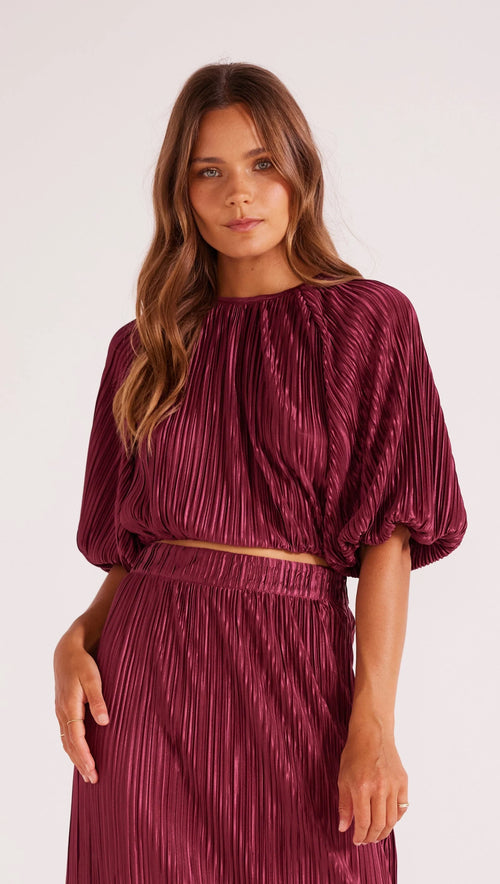 Tilla Plisse Top