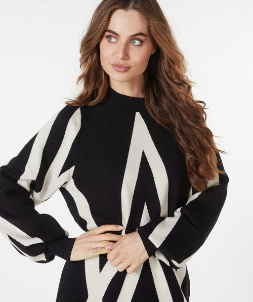 Intarsia Sweater Dress