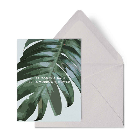 Welcome Sweet Baby Girl Greenery Card