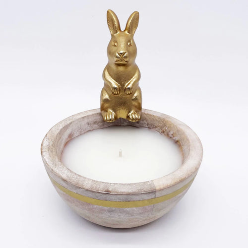 Flower Market Bunny Candle
