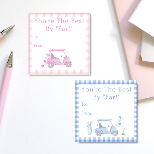 Best By "Par" Valentine Insert Cards