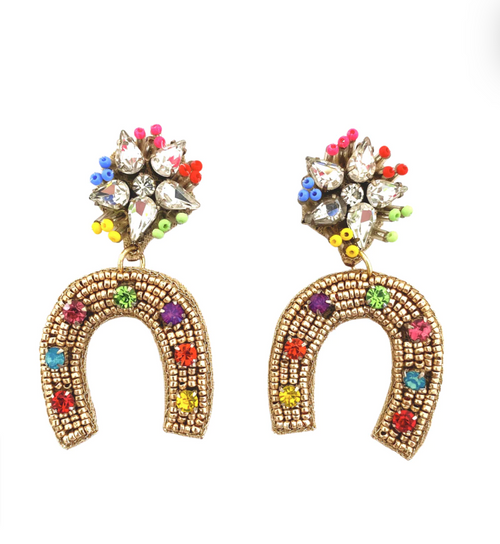 Colorful Horseshoe Earrings