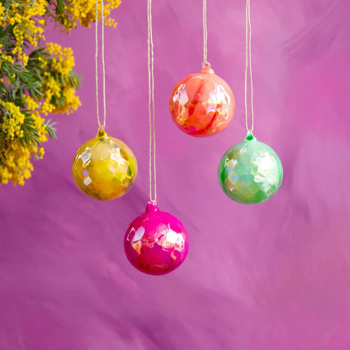 Vibrant Geo Ball Ornament