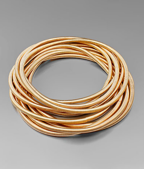 Metallic Cord Bracelet Stack