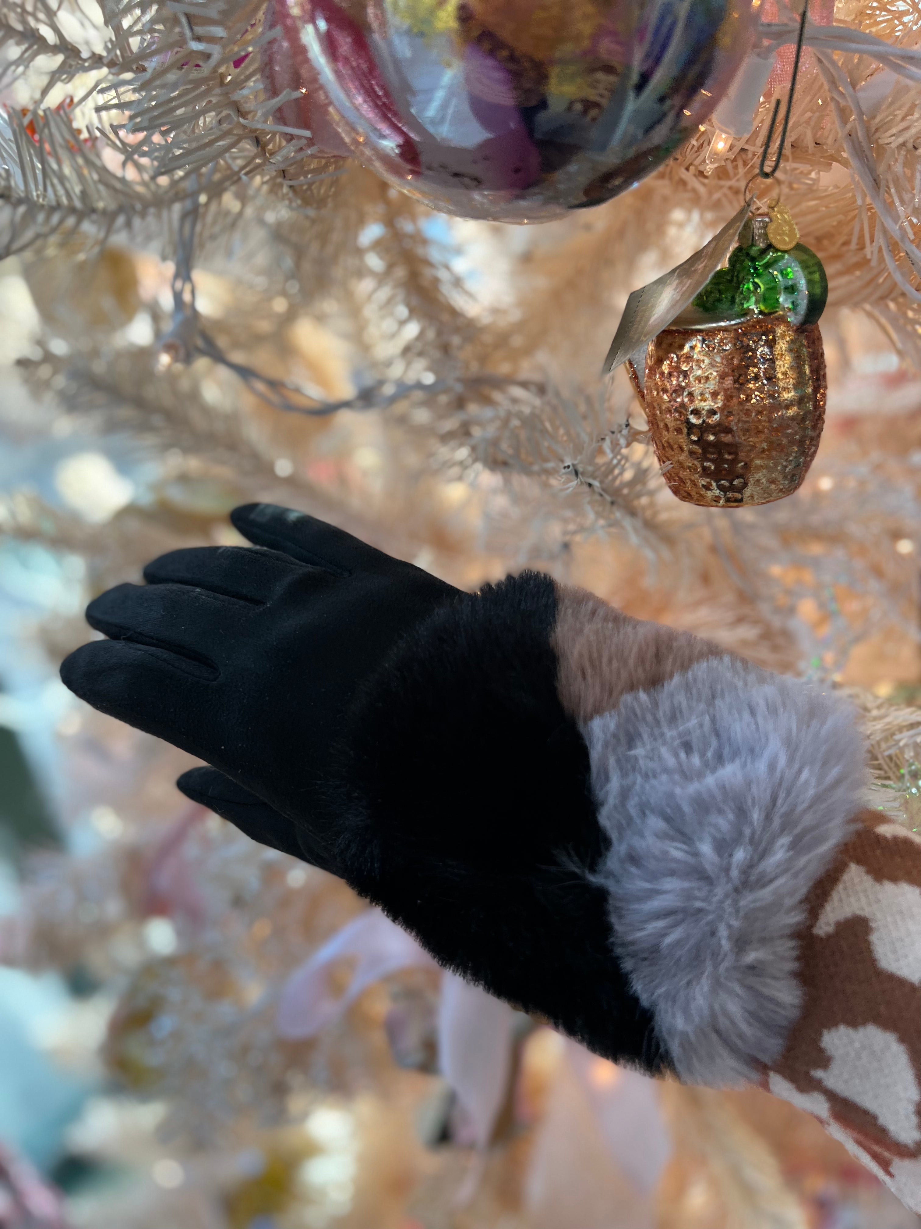 Faux Fur Tech Gloves